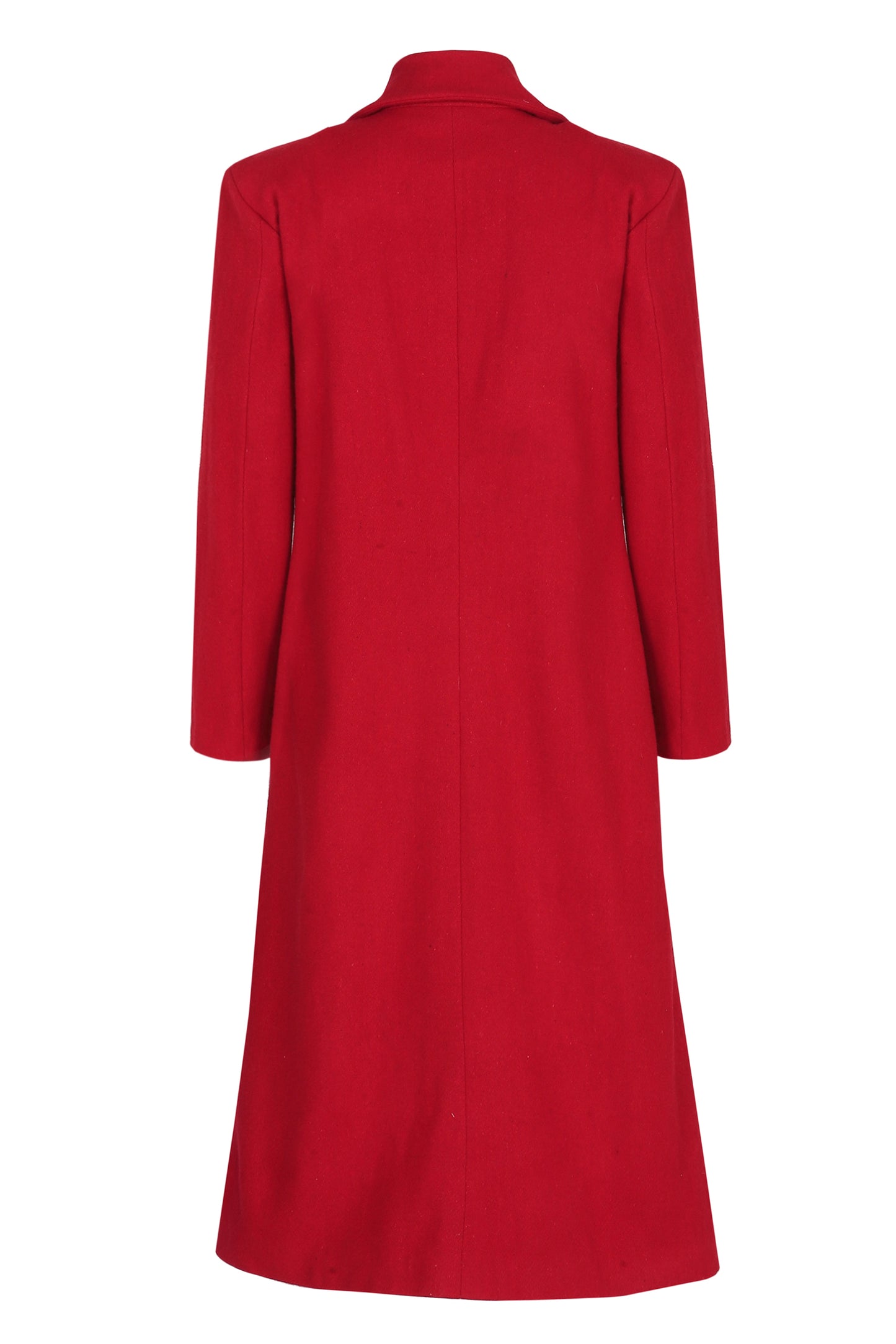 SIGNATURE RED WOOL TRENCH