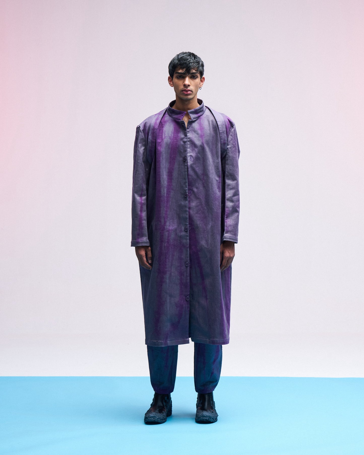 VULGAR GRUNGE DENIM TRENCH