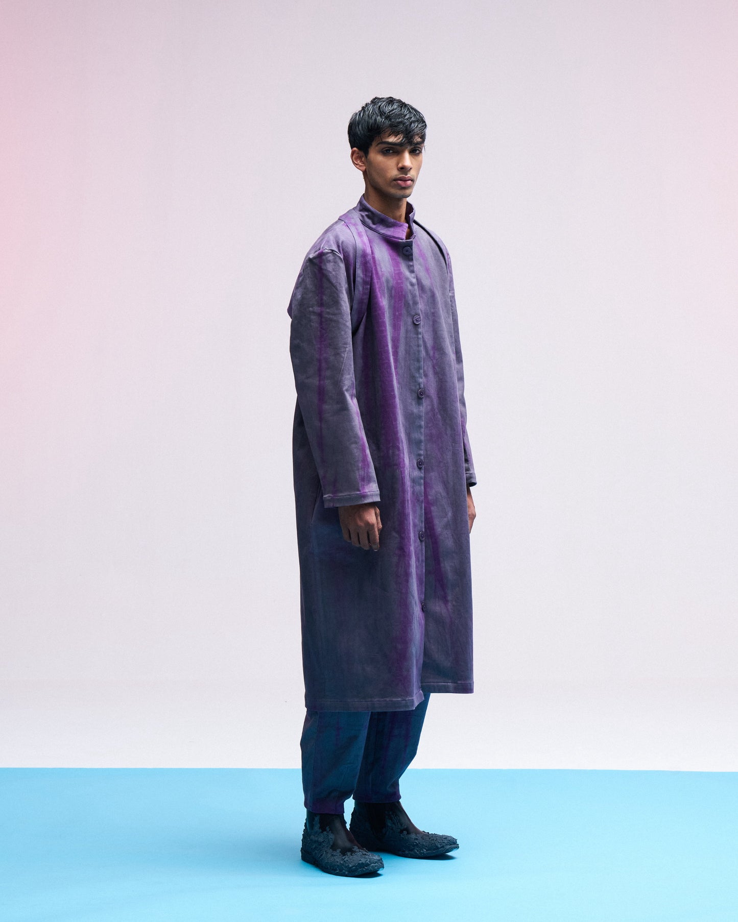 VULGAR GRUNGE DENIM TRENCH