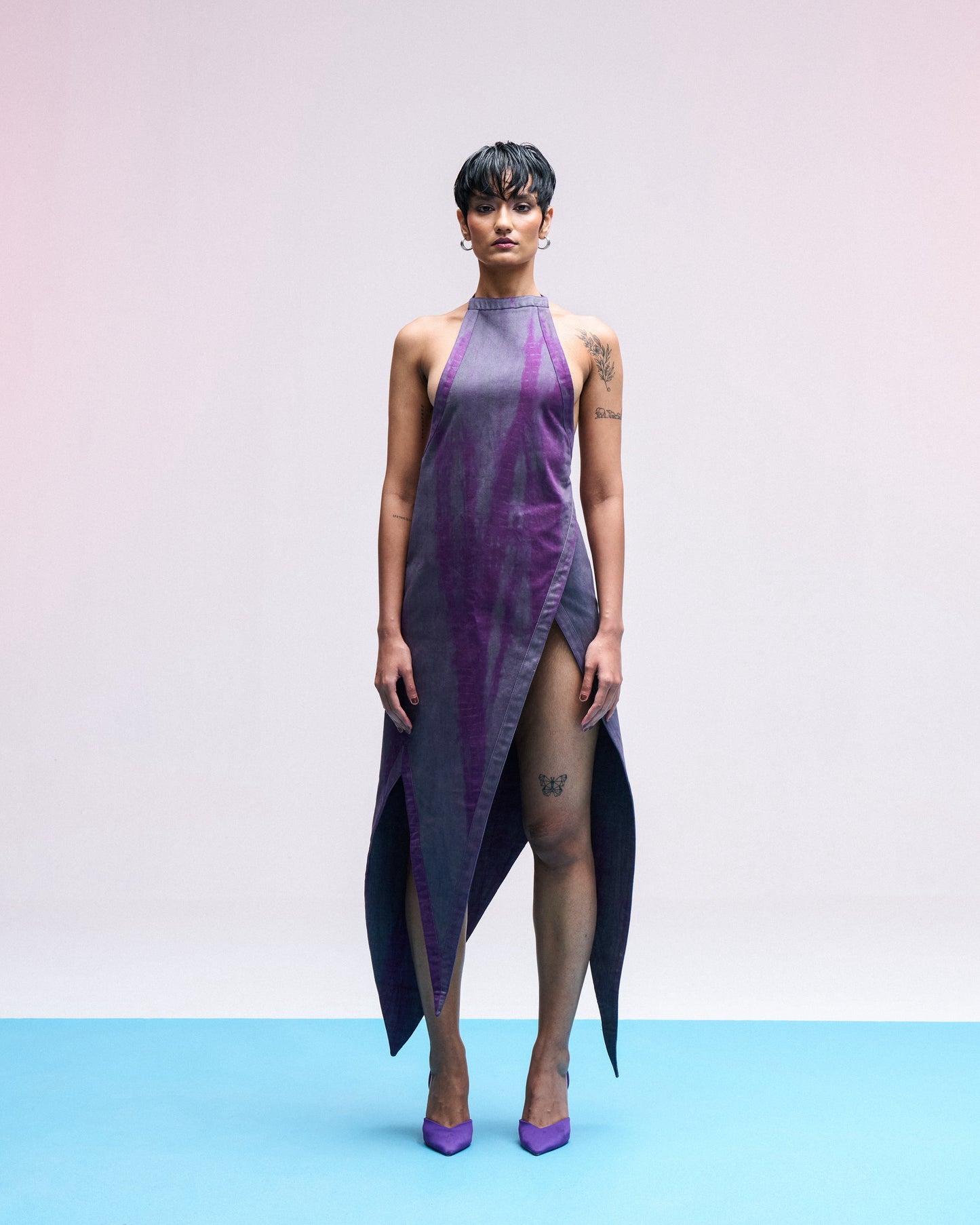 GRUNGE DENIM WRAP DRESS