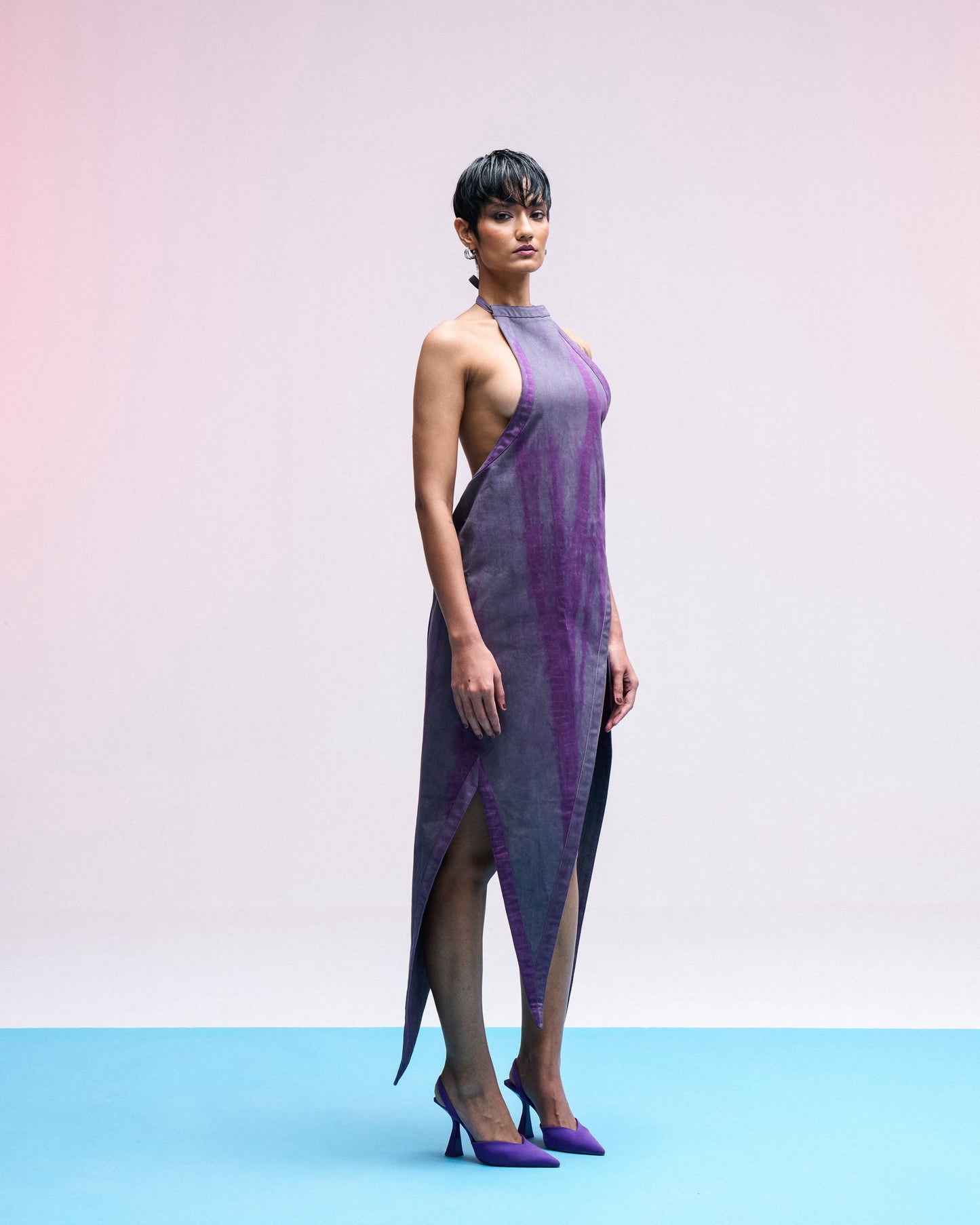 GRUNGE DENIM WRAP DRESS