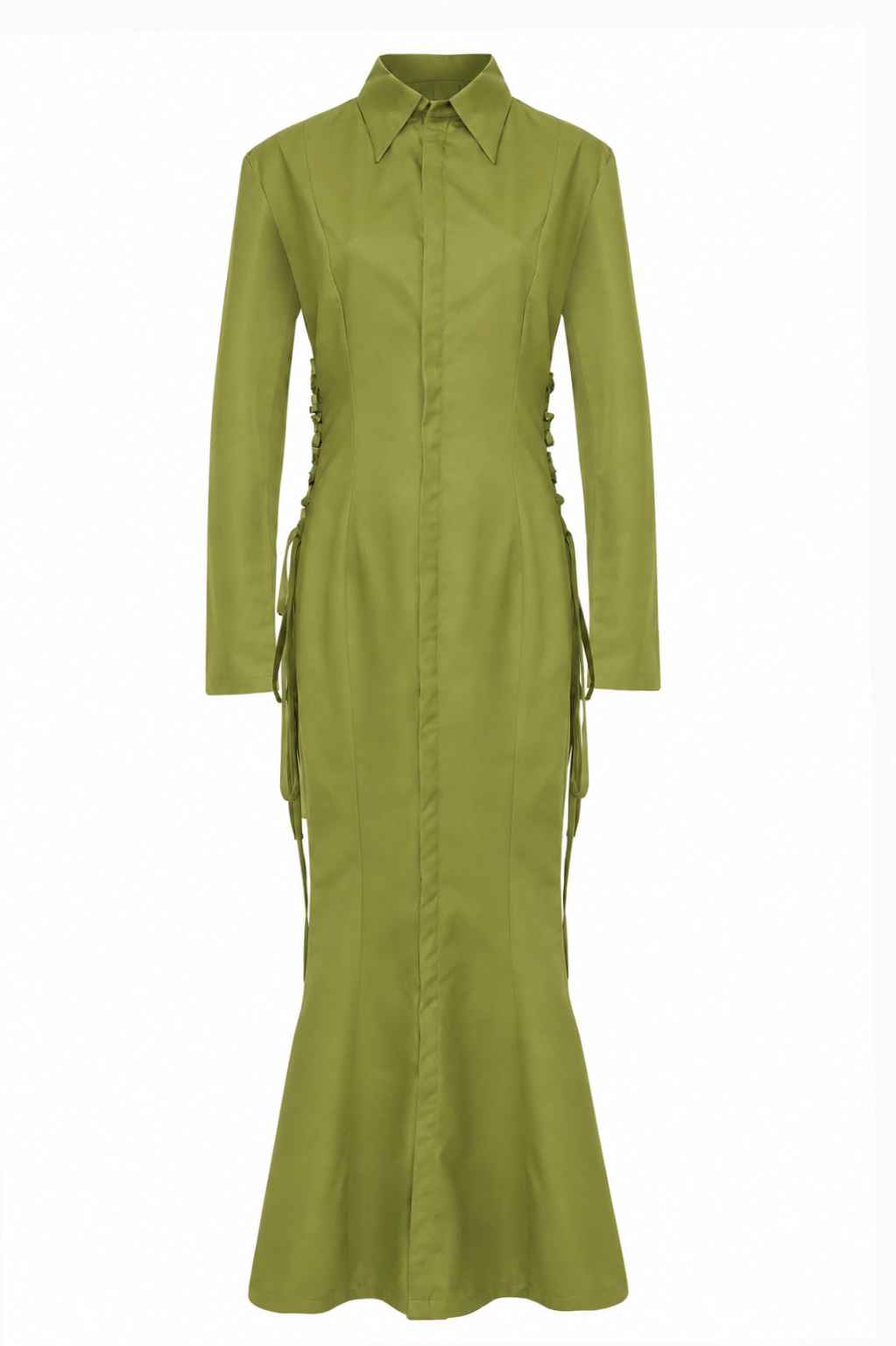 VULGAR 9 TO 5 DRESS [OLIVE GREEN]