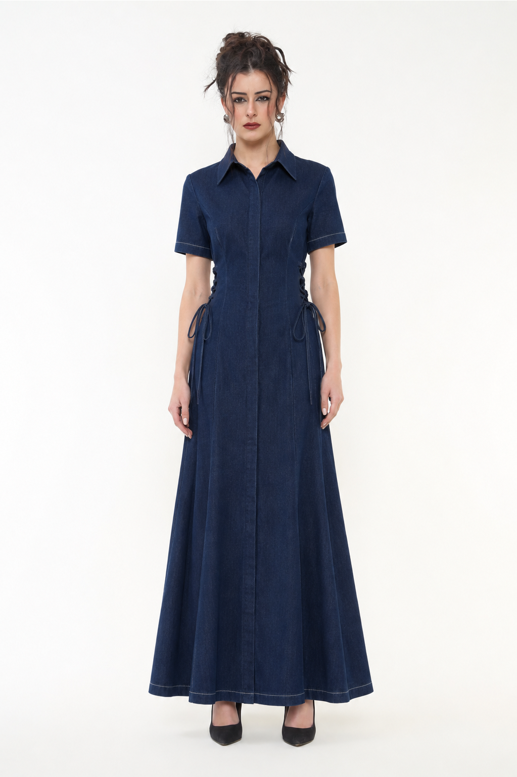 VULGAR 9 TO 5 DRESS [DENIM BLUE]
