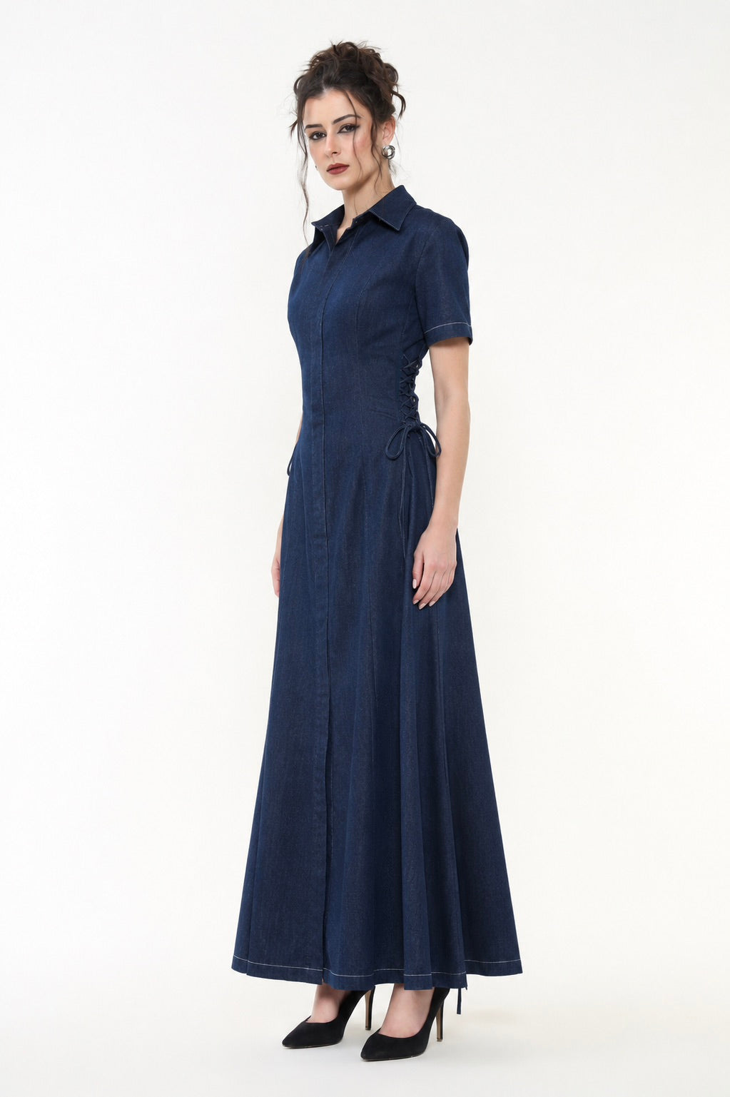 VULGAR 9 TO 5 DRESS [DENIM BLUE]