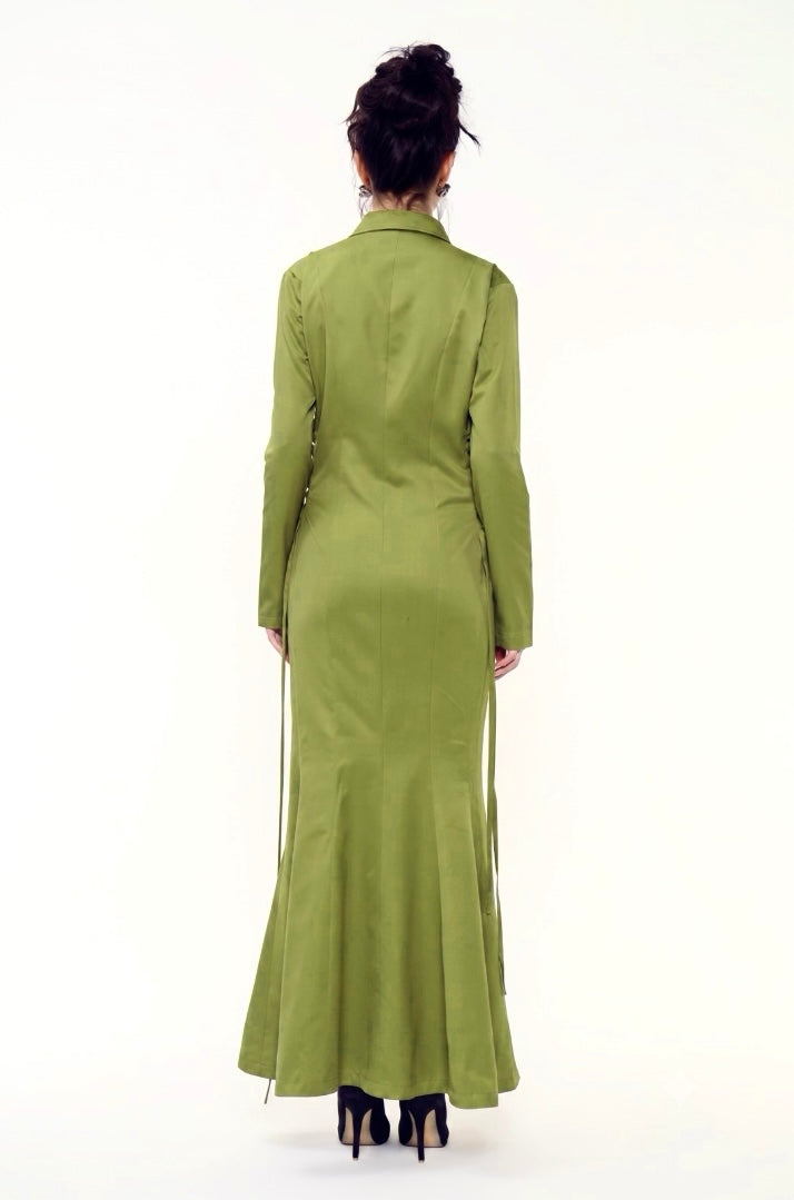 VULGAR 9 TO 5 DRESS [OLIVE GREEN]