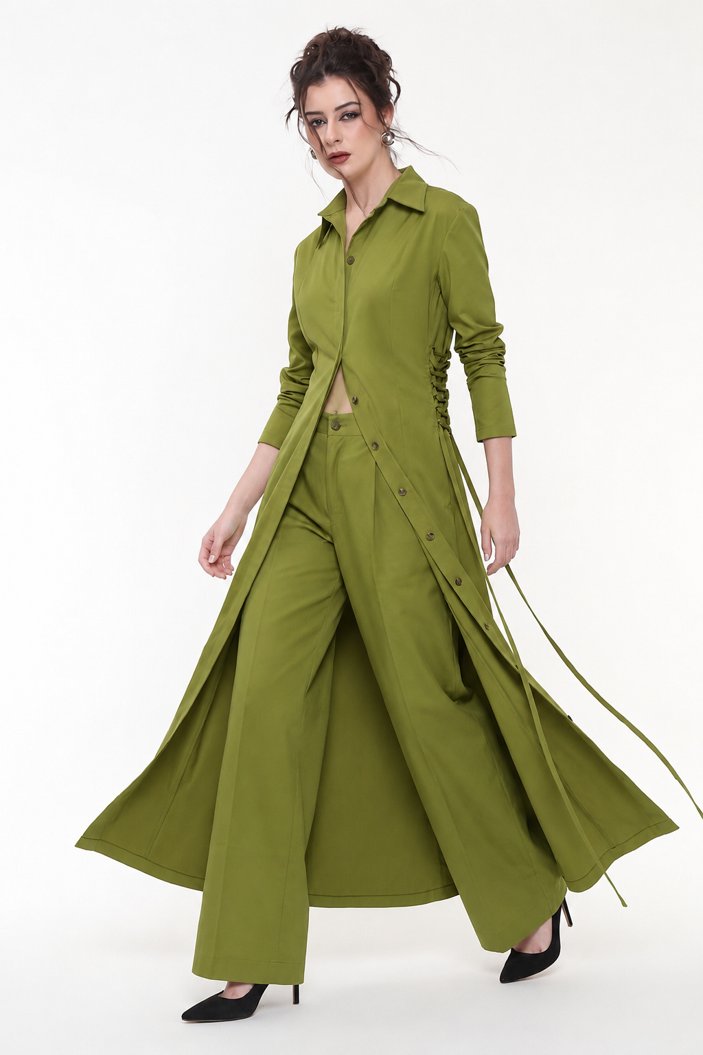 VULGAR 9 TO 5 TROUSERS [OLIVE GREEN]