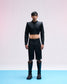 VULGAR PINSTRIPED CROP JACKET