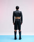 VULGAR PINSTRIPED CROP JACKET