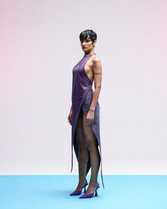 GRUNGE DENIM WRAP DRESS